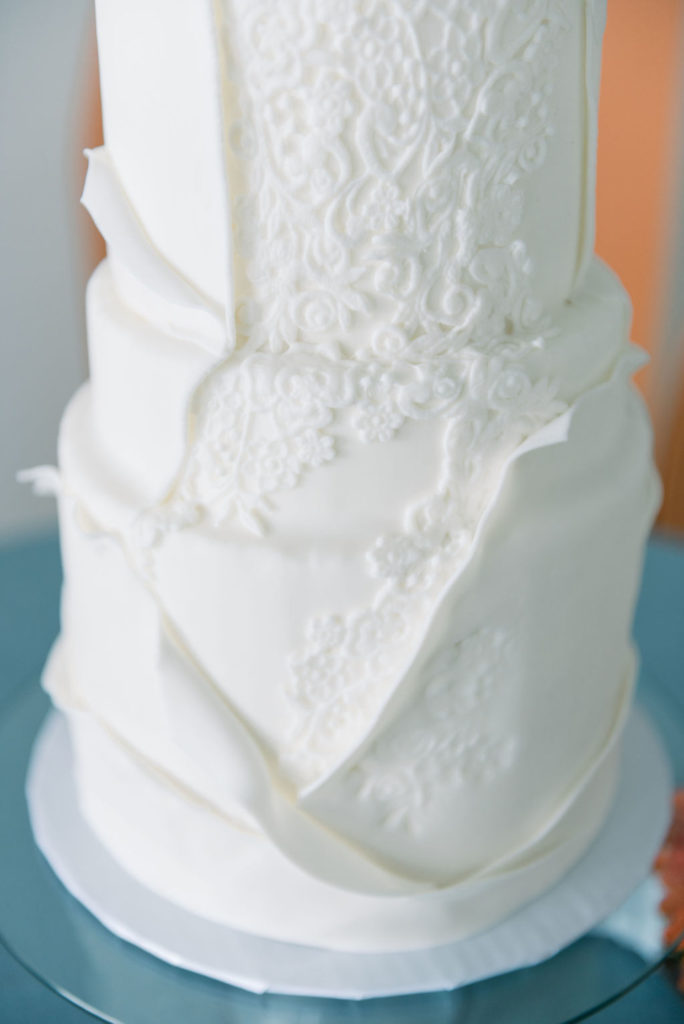 Atlanta Wedding Cake by Cake Envy that is 3 tier and white 