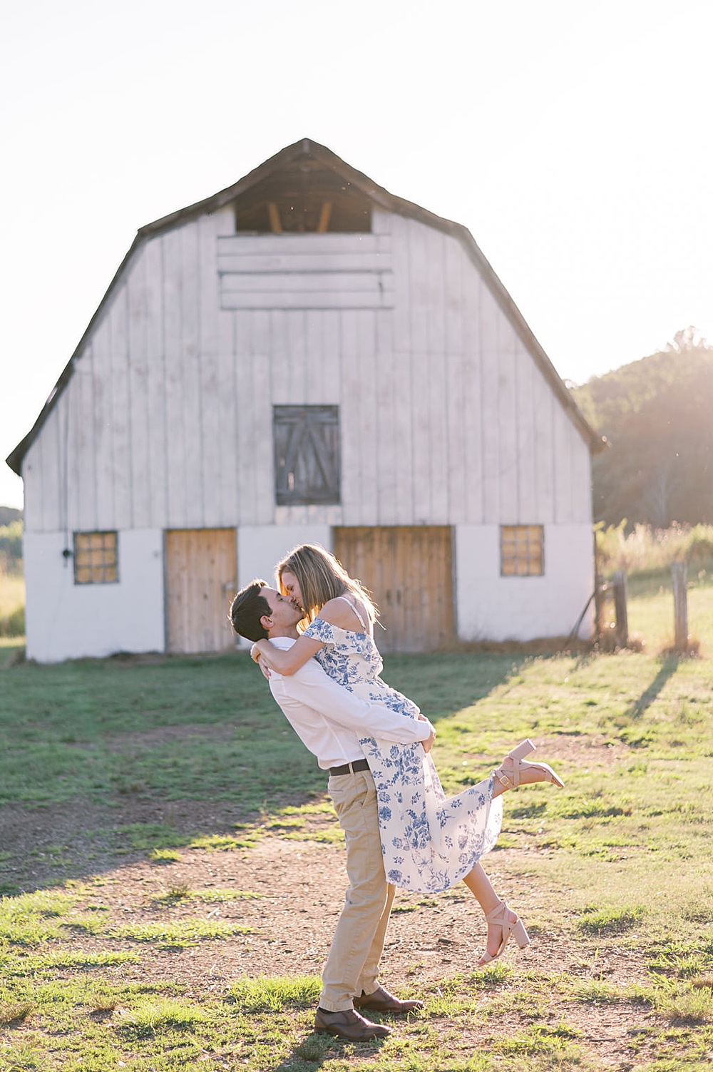 Romantic Summer Engagement in a Field